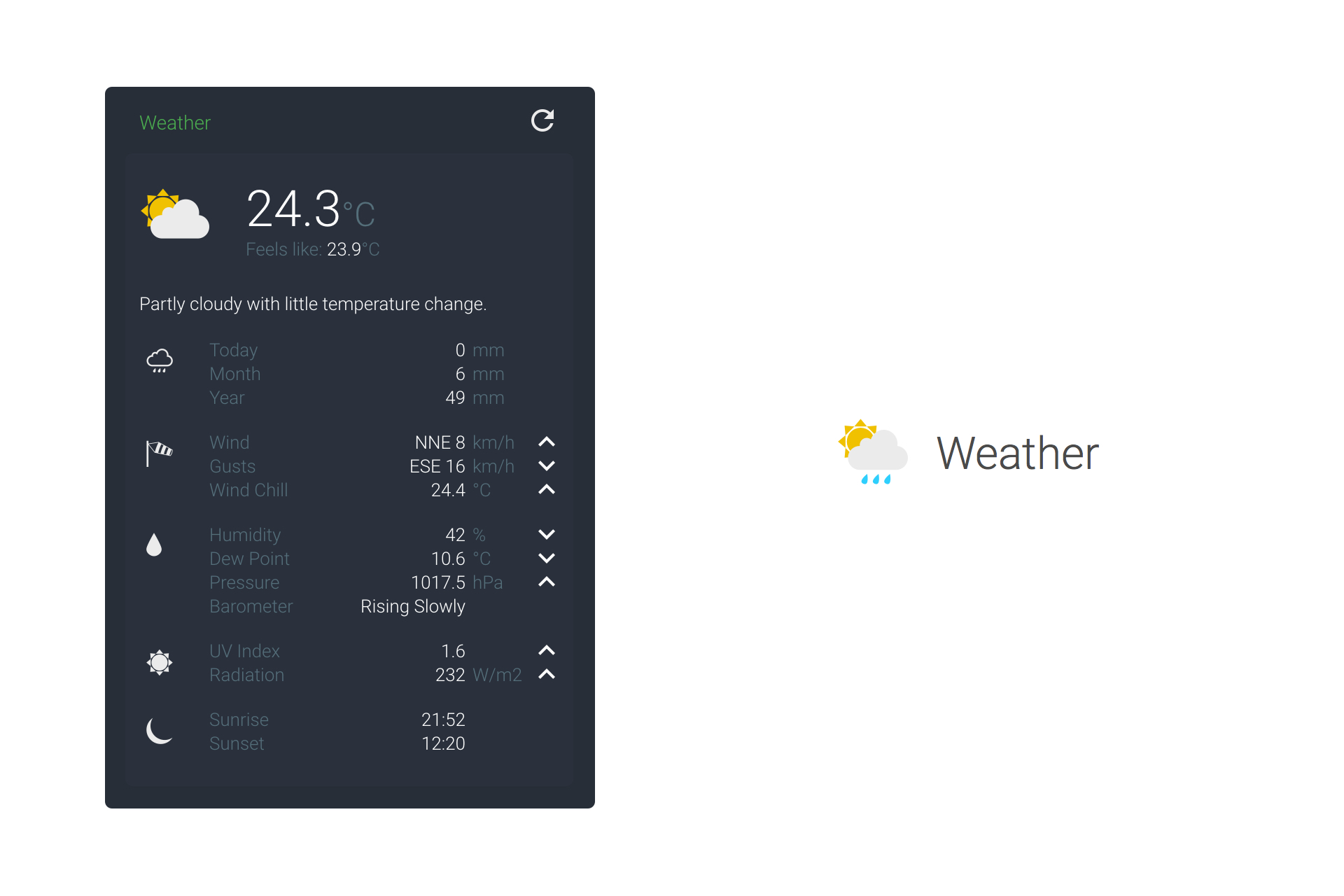 Viewing weather data within the AgConnect app